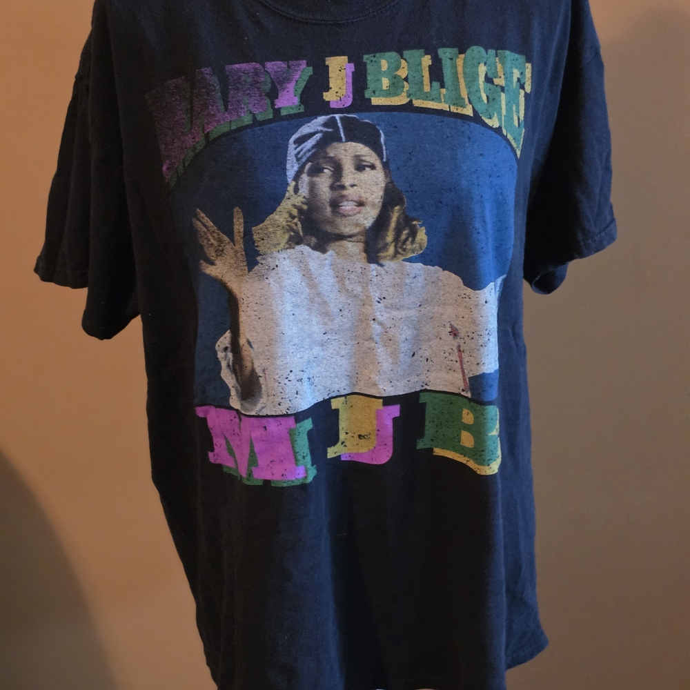 Black Graphic Tee with Colorful Design
